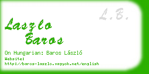 laszlo baros business card